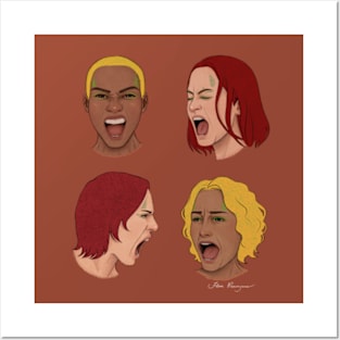 Screaming faces Posters and Art